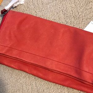 New with tags Kenneth Cole Red Leather Clutch